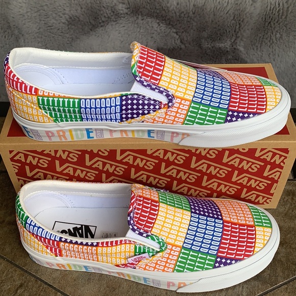 VANS CLASSIC SLIP ON PRIDE MULTI/TRUE WHITE MENS - Picture 6 of 16